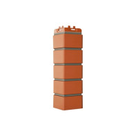 Угол Grand Line Клинкерный кирпич Design терракотовый со швом RAL 7006