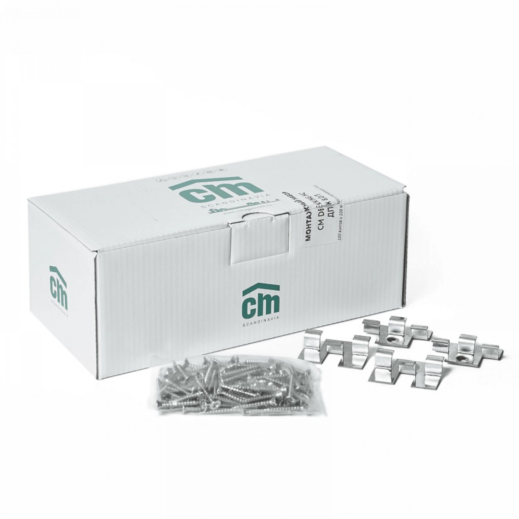 Монтажный набор CM Decking НС (100 винтов и 100 клипс из нержавеющей стали)