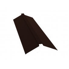 Конек гладкий (прямой) 110х35х110 RAL 8017 шоколад 2м