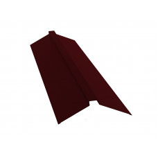 Конек гладкий (прямой) 110х35х110 RAL 3005 красное вино 2м