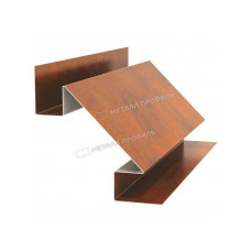 Планка угла внутреннего сложного Woodstock 75х3000 (ECOSTEEL_MA-01-МореныйДуб-0.5)