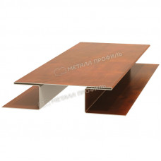 Планка стыковочная сложная 75х3000 (ECOSTEEL-01 МореныйДуб-0.5)