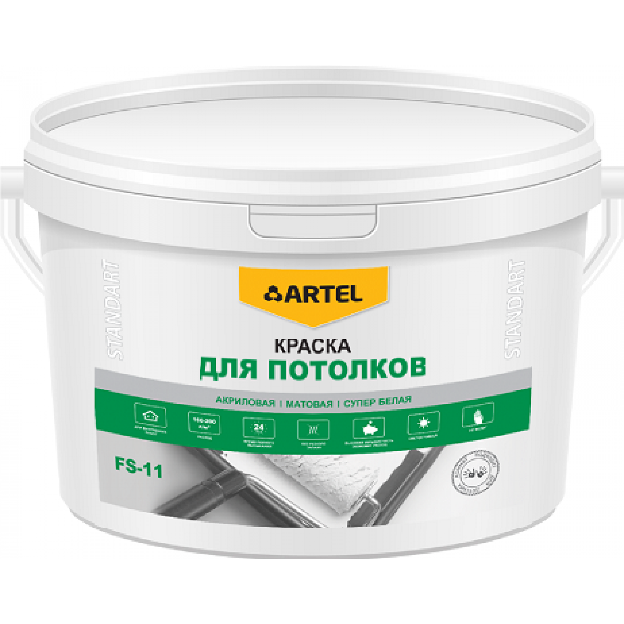 Краска ВД-АК для потолков супер белая ARTEL FS11 7кг