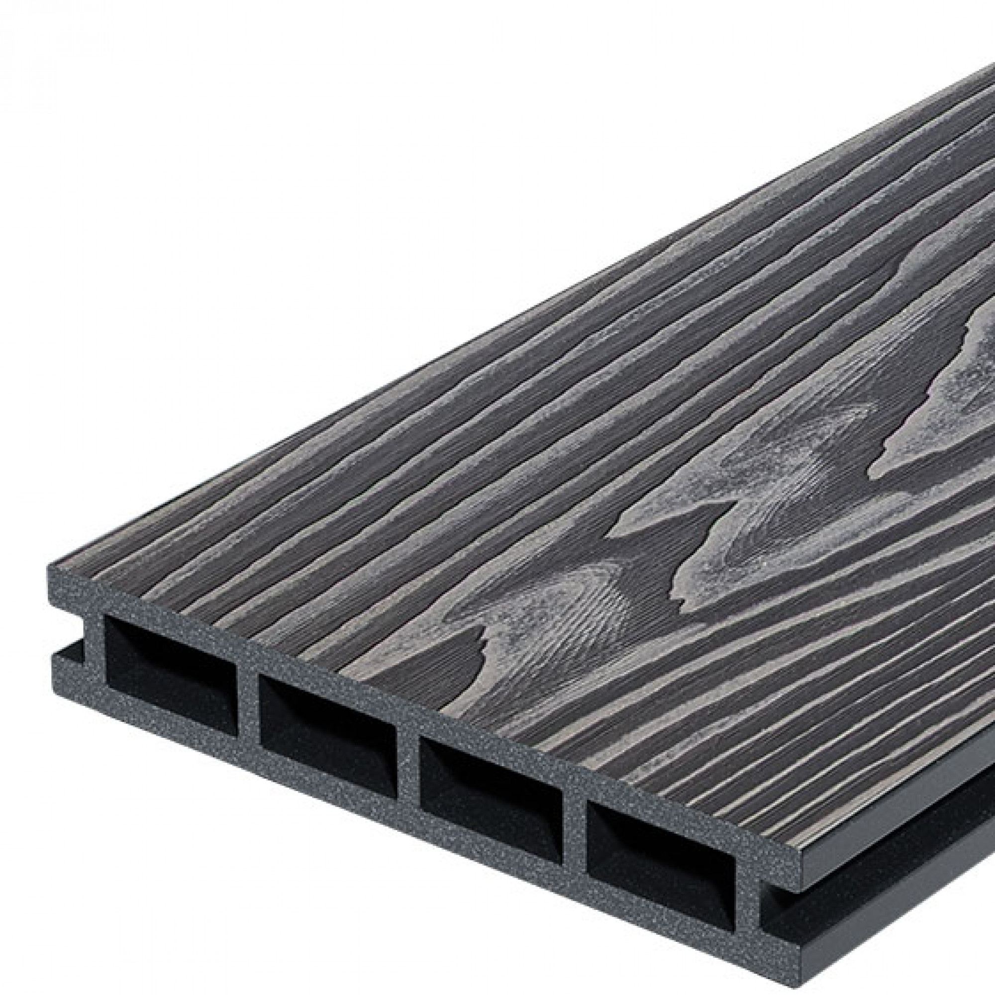 Террасная доска Decking Country 150х24х3000 Жженый Кедр (графит)