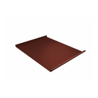 Фальц двойной стоячий 0,5 Satin с пленкой на замках RAL 8004 терракота