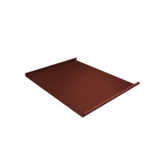 Фальц двойной стоячий 0,5 Satin с пленкой на замках RAL 8004 терракота