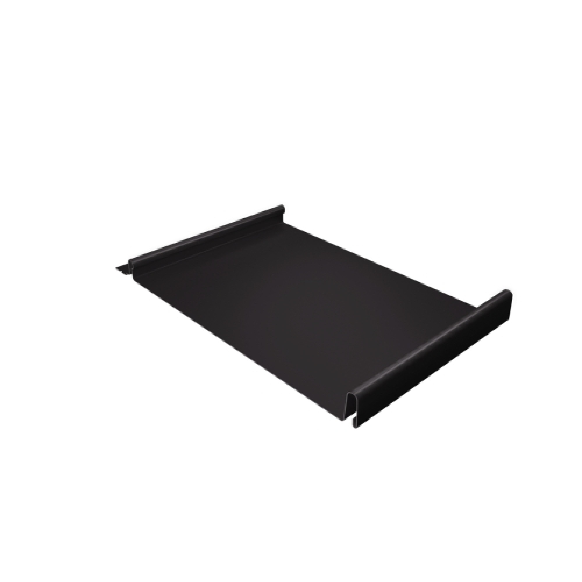 Кликфальц GL 0,5 GreenCoat Pural BT с пленкой на замках RR 32 темно-коричневый (RAL 8019 серо-коричневый)