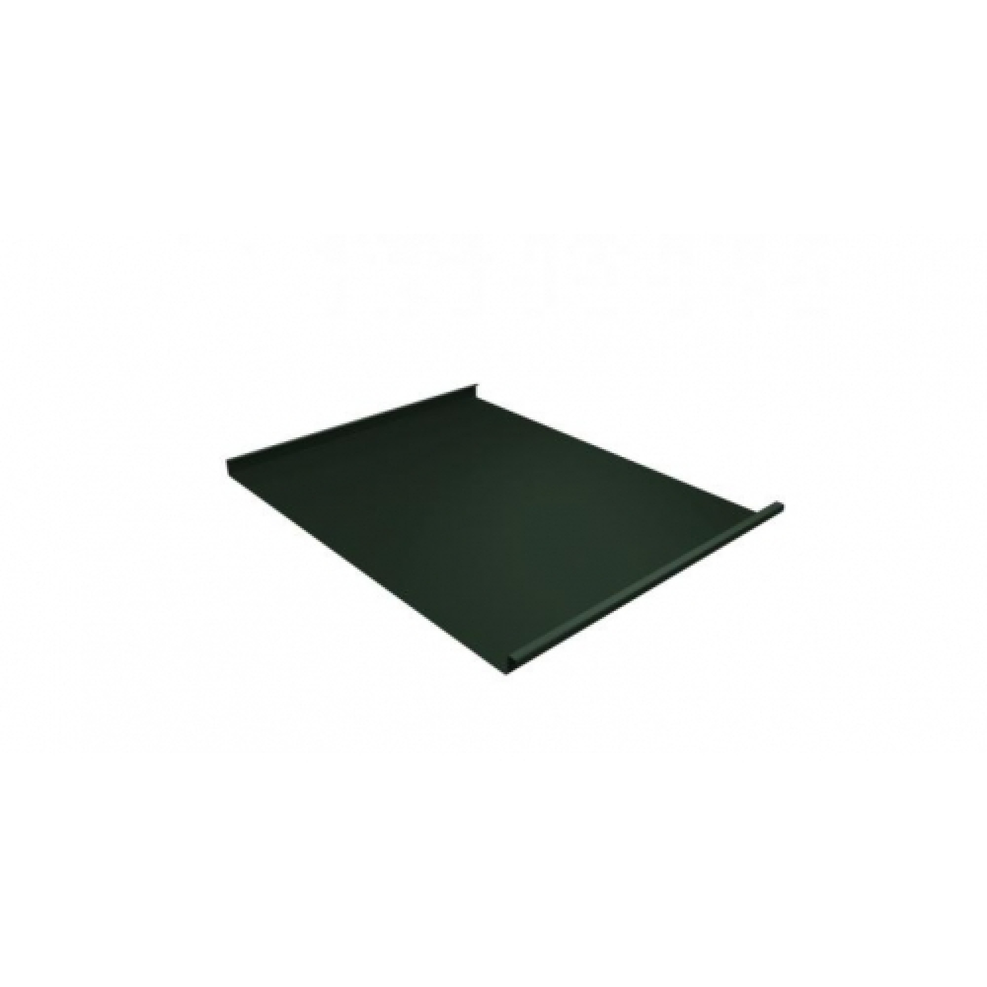 Фальц двойной стоячий 0,5 GreenCoat Pural BT с пленкой на замках RR 11 темно-зеленый (RAL 6020 хромовая зелень)