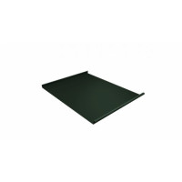 Фальц двойной стоячий 0,5 GreenCoat Pural BT с пленкой на замках RR 11 темно-зеленый (RAL 6020 хромовая зелень)