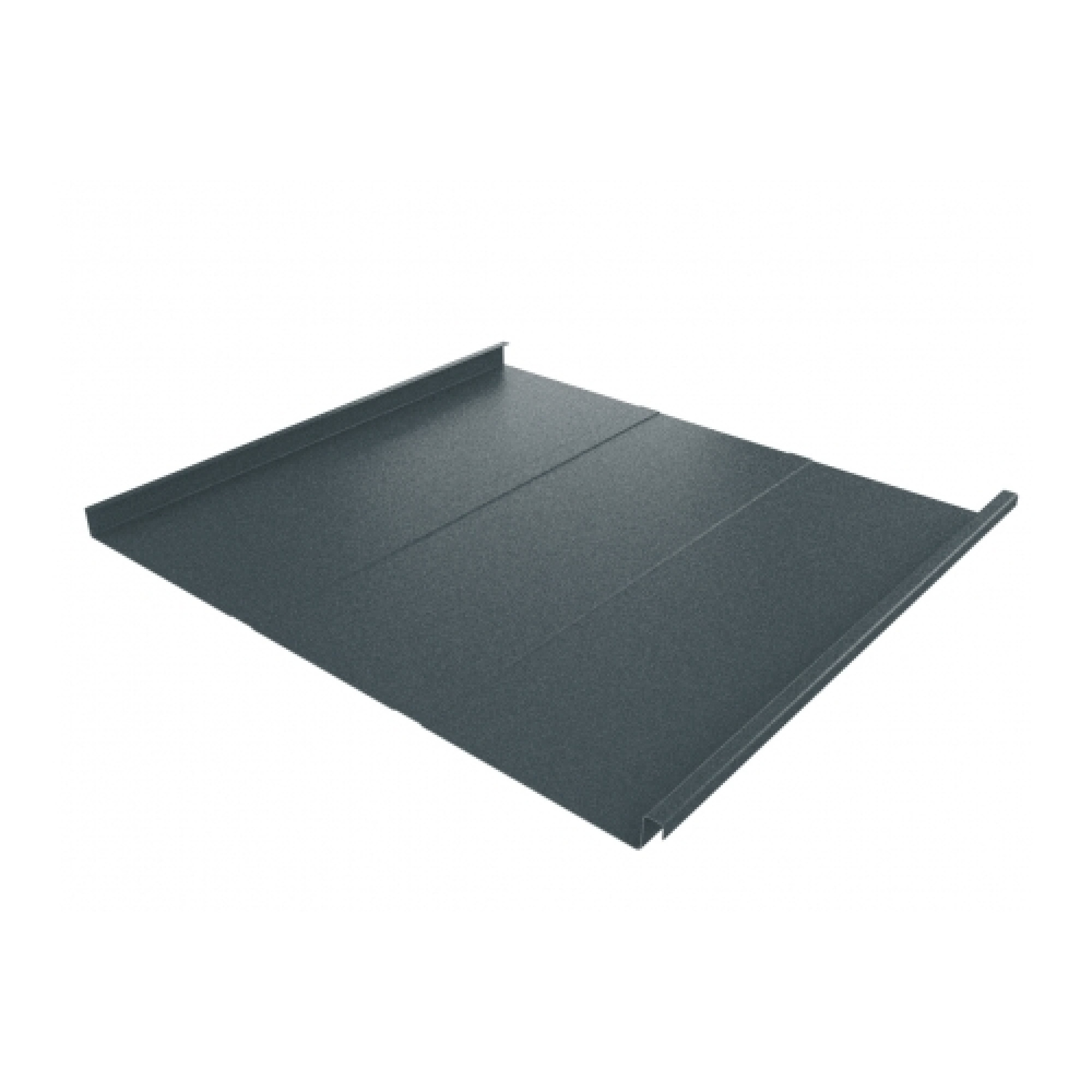 Фальц двойной стоячий Line Grand Line 0,5 GreenCoat Pural BT, matt с пленкой на замках RR 2Н3 (RAL 7016 антрацитово-серый)