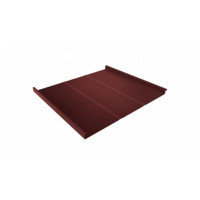 Фальц двойной стоячий Line Grand Line 0,5 GreenCoat Pural BT, matt с пленкой на замках RR 29 красный (RAL 3009 оксидно-красный)