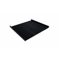 Фальц двойной стоячий Line Grand Line 0,5 GreenCoat Pural BT, matt с пленкой на замках RR 33 черный (RAL 9005 черный)