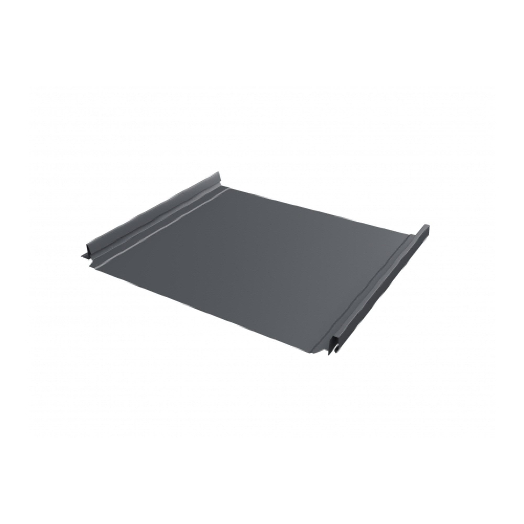 Кликфальц Pro 0,5 GreenCoat Pural BT с пленкой на замках RR 23 темно-серый (RAL 7024 мокрый асфальт)