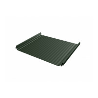 Кликфальц Pro Gofr 0,5 GreenCoat Pural BT с пленкой на замках RR 11 темно-зеленый (RAL 6020 хромовая зелень)