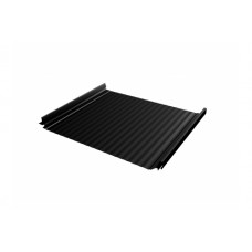 Кликфальц Pro Gofr 0,5 GreenCoat Pural BT, matt с пленкой на замках RR 33 черный (RAL 9005 черный)