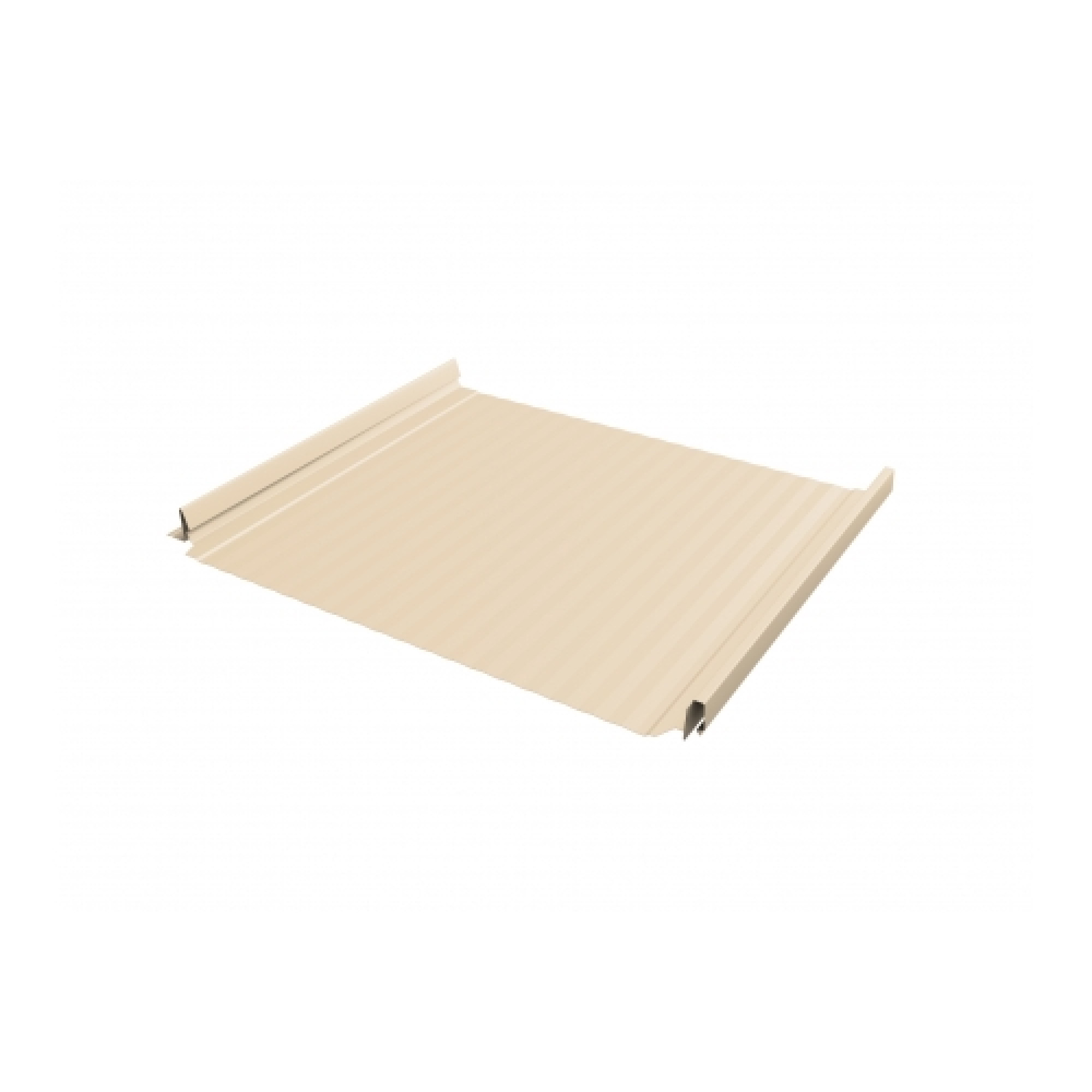 Кликфальц Pro Gofr 0,5 Satin с пленкой на замках RAL 1015 светлая слоновая кость