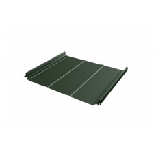 Кликфальц Pro Line 0,5 GreenCoat Pural BT, matt с пленкой на замках RR 11 темно-зеленый (RAL 6020 хромовая зелень)