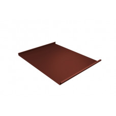 Фальц двойной стоячий 0,5 Satin Matt с пленкой на замках RAL 8004 терракота