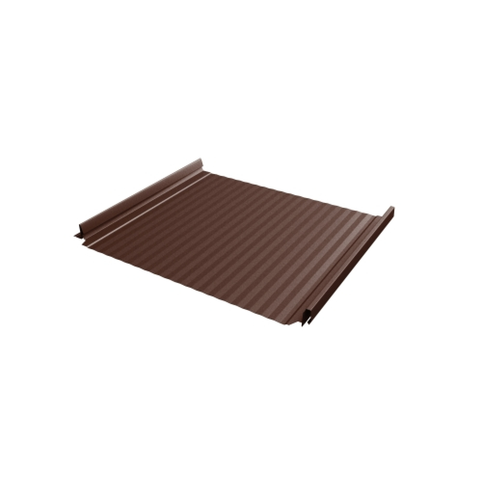 Кликфальц Pro Gofr 0,45 Drap ST с пленкой на замках RAL 8017 шоколад