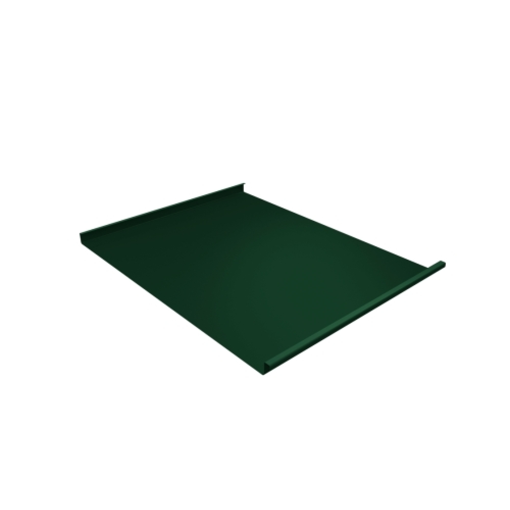 Фальц двойной стоячий 0,5 Satin Matt с пленкой на замках RAL 6005 зеленый мох