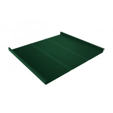Фальц двойной стоячий Line 0,5 Satin Matt с пленкой на замках RAL 6005 зеленый мох
