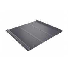 Кликфальц Line 0,5 Satin с пленкой на замках RAL 7004 сигнальный серый