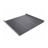 Фальц двойной стоячий Line 0,5 Satin с пленкой на замках RAL 7004 сигнальный серый