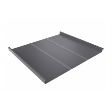 Фальц двойной стоячий Line 0,5 Satin с пленкой на замках RAL 7004 сигнальный серый