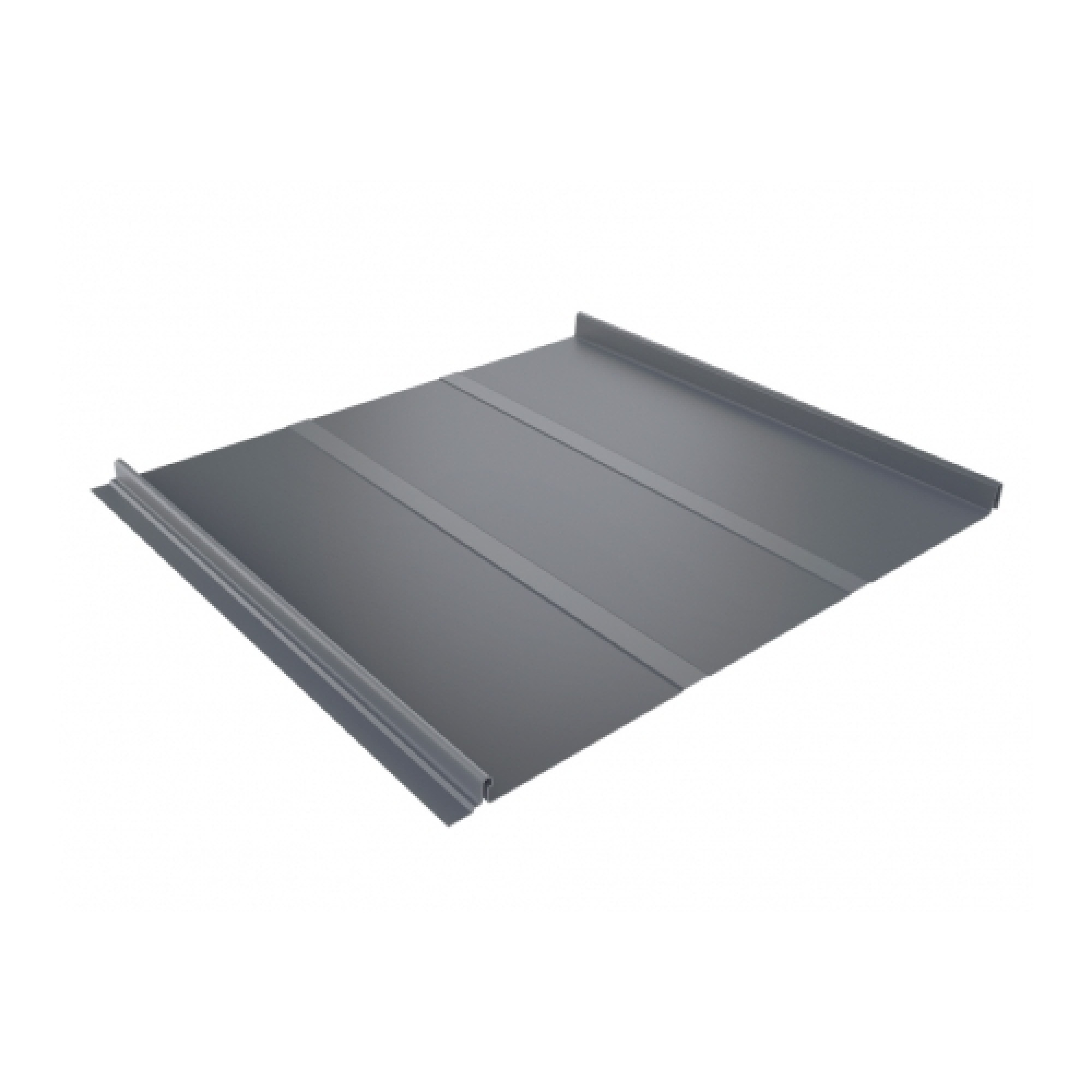 Кликфальц Line 0,5 Satin с пленкой на замках RAL 9006 бело-алюминиевый