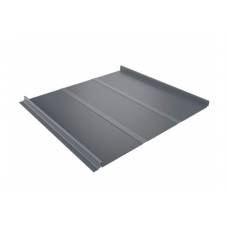 Кликфальц Line 0,5 Satin с пленкой на замках RAL 9006 бело-алюминиевый