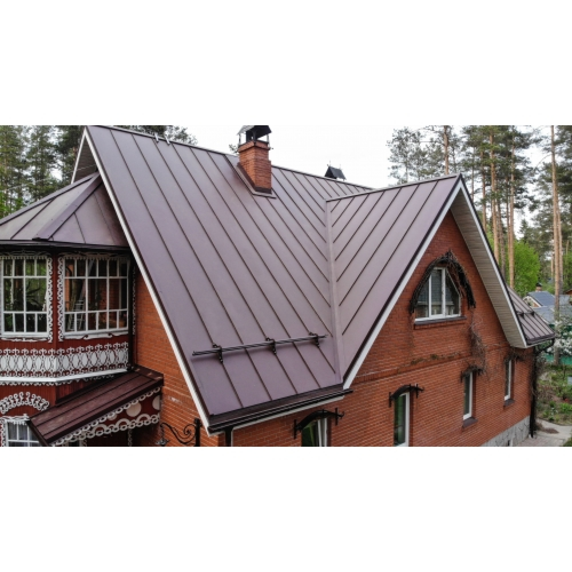 Фальц двойной стоячий 0,45 Drap ST RAL 8017 шоколад