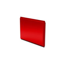 Кассета фасадная прямая открытого типа с порошковым покрытием, 1,2 мм RAL 3020 транспортный красный