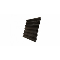 Профнастил С21R Grand Line 0,5 GreenCoat Pural BT, matt RR 32 темно-коричневый (RAL 8019 серо-коричневый)