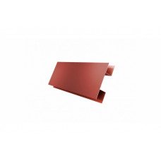 Планка H-образная 0,5 Satin с пленкой RAL 8004 терракота