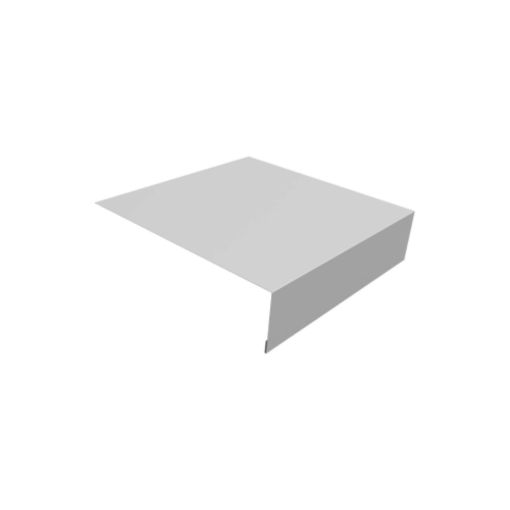 Планка околооконная простая 200х50 0,5 Satin с пленкой RAL 9003 сигнальный белый