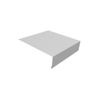 Планка околооконная простая 200х50 0,5 Satin с пленкой RAL 9003 сигнальный белый