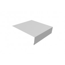 Планка околооконная простая 200х50 0,5 Satin с пленкой RAL 9003 сигнальный белый