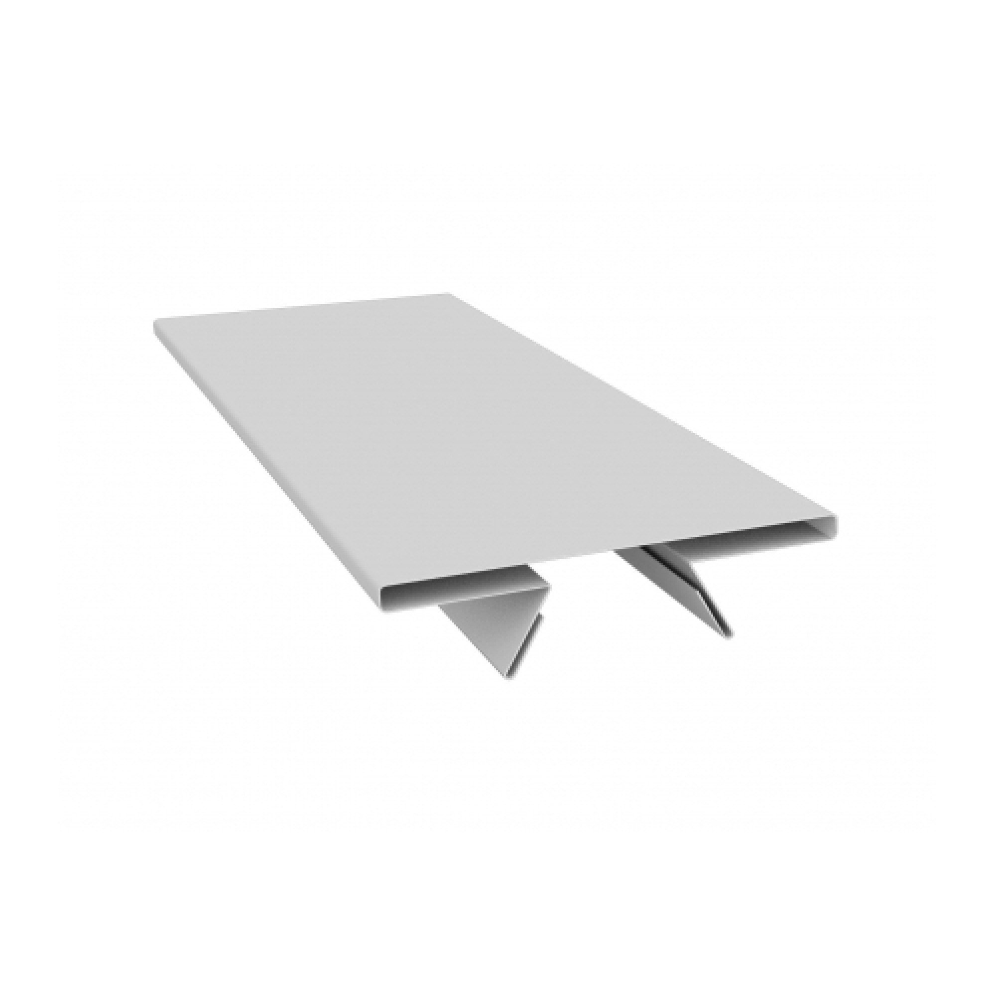 Планка стыковочная составная верхняя 0,5 Satin с пленкой RAL 9003 сигнальный белый