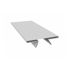 Планка стыковочная составная верхняя 0,5 Satin с пленкой RAL 9003 сигнальный белый