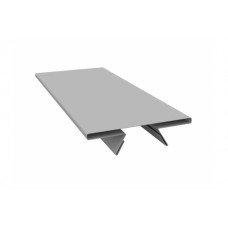 Планка стыковочная составная верхняя 0,5 Satin с пленкой RAL 7004 сигнальный серый