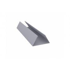 Планка стыковочная составная нижняя 0,5 Satin с пленкой RAL 7004 сигнальный серый