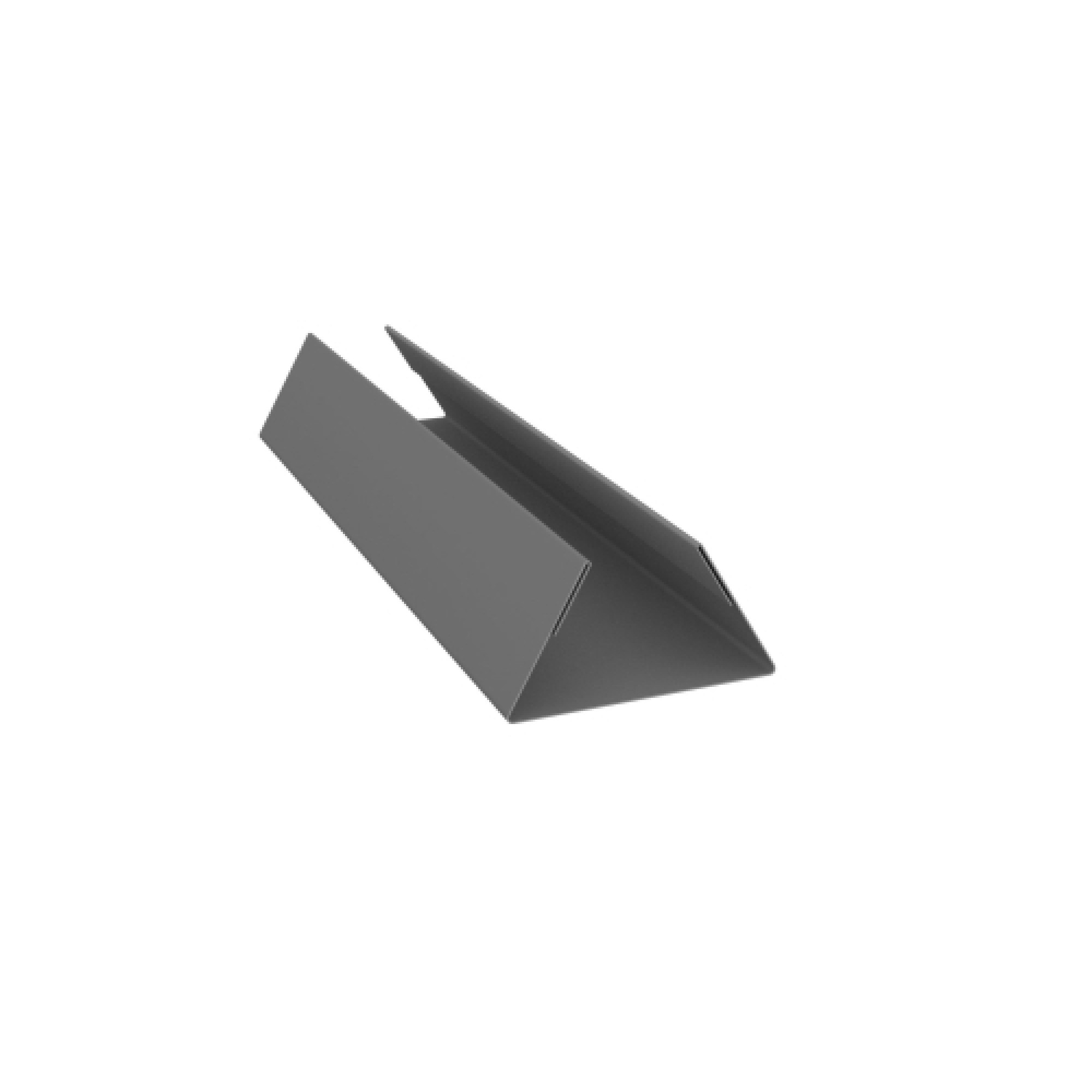 Планка стыковочная составная нижняя 0,5 Satin с пленкой RAL 9006 бело-алюминиевый