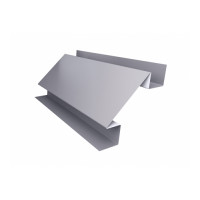 Планка угла внутреннего сложного Экобрус 0,5 Satin с пленкой RAL 7004 сигнальный серый