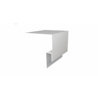 Планка околооконная сложная 250х50х18 (j-фаска) 0,5 Satin с пленкой RAL 9003 сигнальный белый