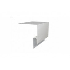 Планка околооконная сложная 250х50х18 (j-фаска) 0,5 Satin с пленкой RAL 9003 сигнальный белый