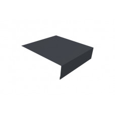 Планка околооконная простая 200х50 0,5 Satin с пленкой RAL 7024 мокрый асфальт