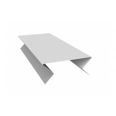Планка угла внешнего составная нижняя 0,5 Satin с пленкой RAL 9003 сигнальный белый