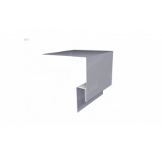 Планка околооконная сложная 250х50х18 (j-фаска) 0,5 Satin с пленкой RAL 7004 сигнальный серый
