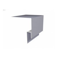 Планка околооконная сложная 250х75х18 (j-фаска) 0,5 Satin с пленкой RAL 7004 сигнальный серый