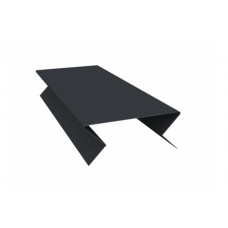 Планка угла внешнего составная нижняя 0,5 Satin с пленкой RAL 7024 мокрый асфальт